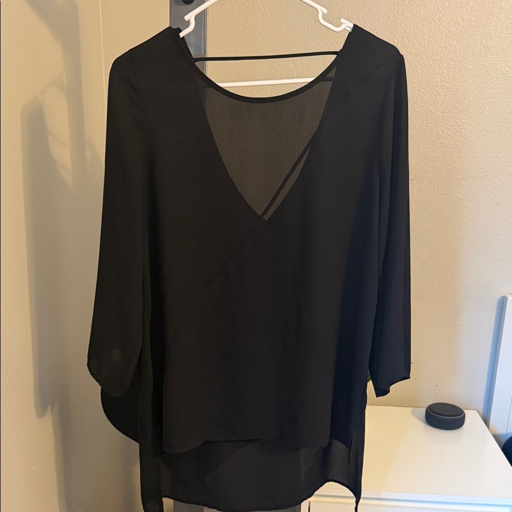 Bellatrix Black Sheer Blouse